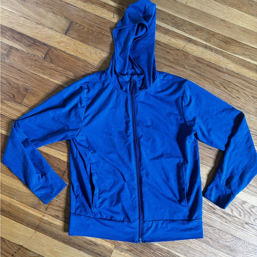 Uniqlo youth Zip Hoodie in Deep Blue